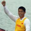 图文-男皮艇单人500米刘海涛夺冠腼腆的冠军