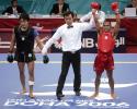 图文-武术散手-52公斤级菲律宾摘金裁判宣布获胜
