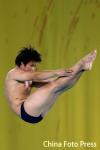 图文-亚运14日跳台跳水赛事身体舒展开来