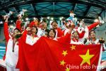 图文-亚运会男子水球中国队夺冠光荣的小伙子们