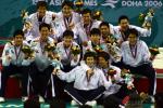 图文-亚运男排中国1-3韩国获亚军冠军队员喜不自胜