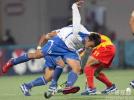 图文-男曲决赛中国1-3韩国两人撞到一块