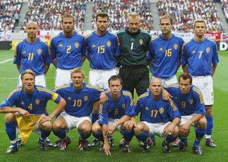 图文-英格兰VS瑞典 瑞典队首发阵容全家福_世界杯