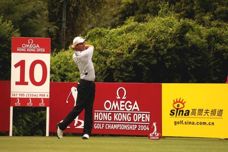 图文-香港高尔夫公开赛次轮新浪网关注哈灵顿