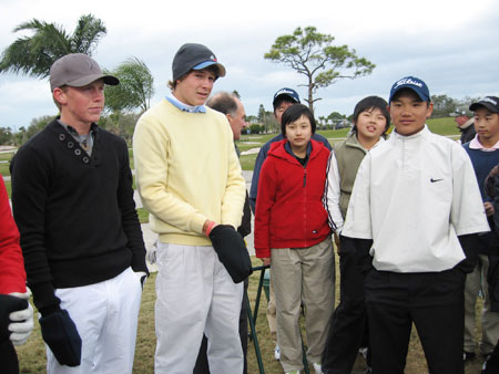 图文-高尔夫中青队赴美冬训中美青年举行友谊赛