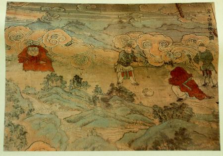 图文-中国古代“捶丸”亮相京城丝绸仿制品