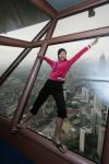 图文-精品名人赛马来西亚站谢东娜挑战高空极限
