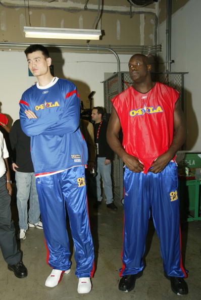 Yao on the court, and his most recent game. 