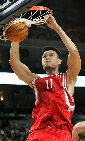 图文nba每日mvp姚明神勇灌篮砍下30分16篮板