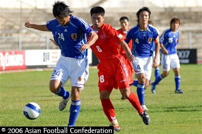 图文-亚青赛首轮精彩顺间 朝鲜首轮0-2不敌日本