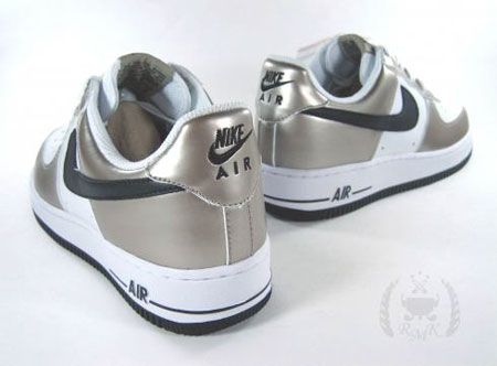 nike air force i metallic zinc 银色效果不俗