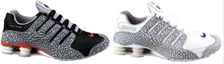 潮爆暴烈纹NikeShox最惹眼装饰覆盖跑鞋市场