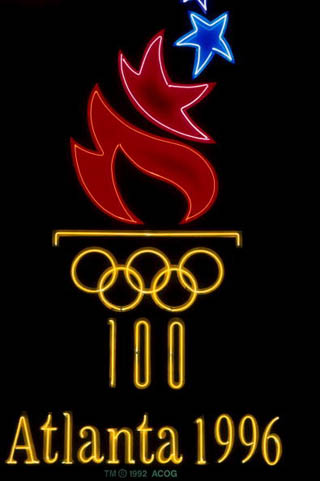 资料图片-百年庆典火炬 1996亚特兰大奥运会会徽