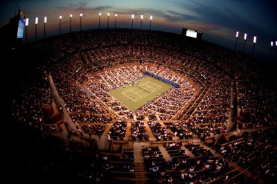 图文-美国网球公开赛今开幕 中心球场开幕式全