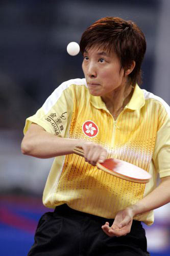 图文-世乒赛女单半决赛张怡宁胜林菱有点无计可施
