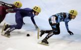 图文-短道速滑世界杯荷兰站安贤洙采用跟滑战术