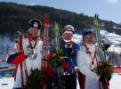 图文-冬奥颁奖图大全越野滑女子15公里斯米古恩夺冠