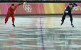 图文-速滑男子500米决赛第一轮于凤桐好似火焰