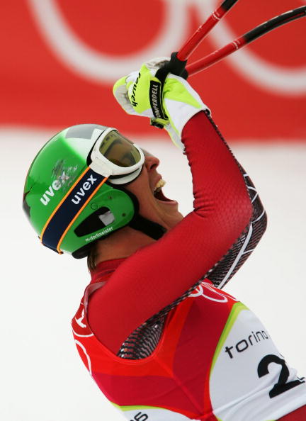 图文-冬奥高山滑雪女子速降赛多夫梅斯特兴奋异常