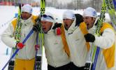 图文-越野滑雪男子4x10公里接力赛瑞典队名列第三