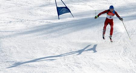 图文-高山滑雪男子大回转赛况莱希要当空中飞人