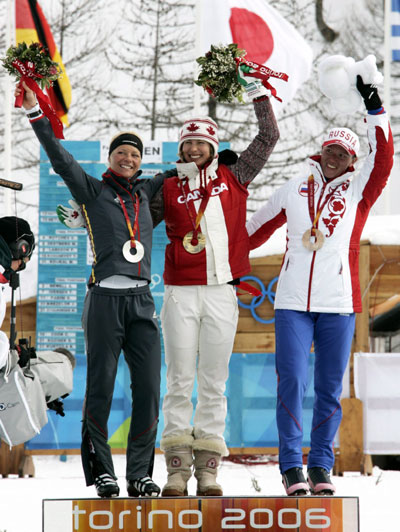 图文-冬奥颁奖图大全越野滑女子竞速克劳福德夺冠