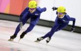 图文-短道速滑1000米决赛韩国队的两员虎将