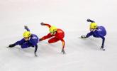 图文-短道速滑女子1000米决赛王�鞅缓�国队夹击