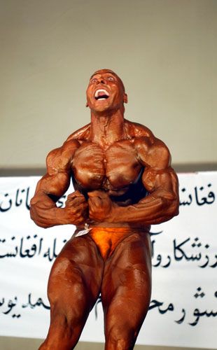 图文-阿富汗再次举行全国健美大赛 冠军级的肌肉