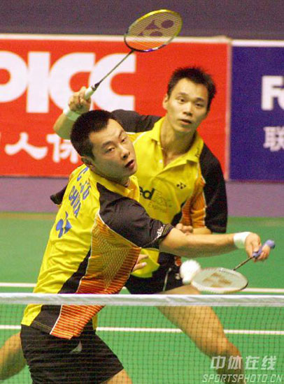 图文-中国羽毛球公开赛赛况夏煊泽双打有板有眼