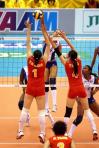 图文-女排世锦赛中国3-1古巴双人拦网防重扣