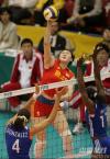 图文-女排世锦赛中国3-1古巴王一梅进攻越来越犀利