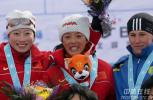 图文-冬季两项女子15公里刘显英摘金领奖台上三甲