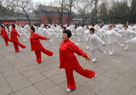 图文-北京十大公园健身气功展示活动启动 五禽