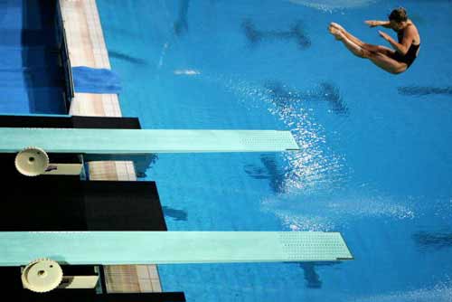 图文-世锦赛跳水女子1米板预赛跳板帮助我能高飞