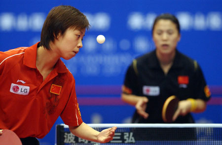 图文-乒乓球世界杯张怡宁击败王楠夺得冠军