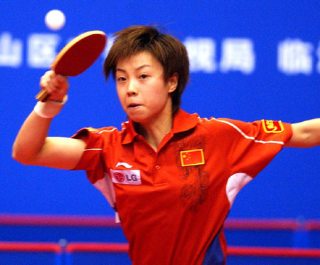 图文-乒乓球世界杯女单决赛张怡宁击败王楠夺冠