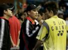 图文-苏迪曼杯中国夺冠林丹与李永波庆祝胜利