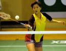 图文-05中国香港羽球公开赛朱琳在女单比赛中