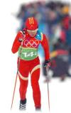 图文-越野滑雪女子4×5公里接力李宏雪红色渲染