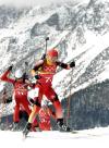 图文-冬季两项4×6公里接力赛中国孔颖超坚持不懈