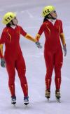 图文-短道速滑女子1000米决赛杨扬王�魇智Ｊ�