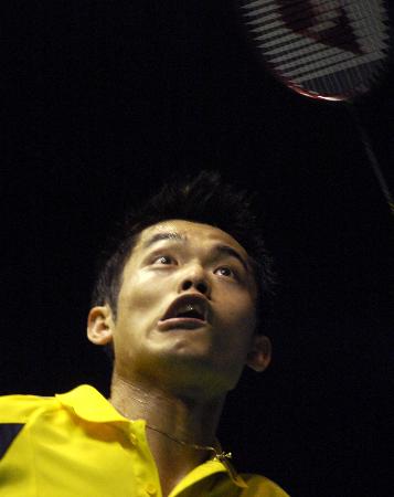 图文-中国羽毛球公开赛赛况超级丹发威进半决赛