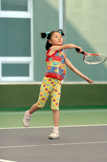 图文-北京网球节少儿网球比赛 莫非又是一个李