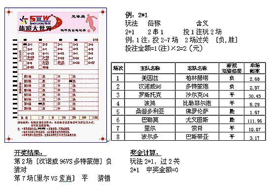 北京体彩中心单场赔率足球彩票-自选过关玩法