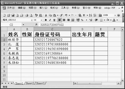 圖1 輸入身份證號碼圖2 提取個人信息點擊此處查詢全部excel新聞全部