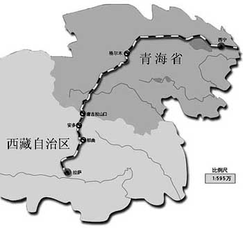 青藏铁路示意图图片