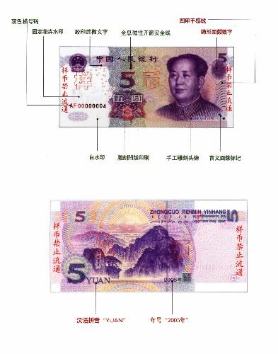 2005年版第五套人民币8月31日发行流通(组图)