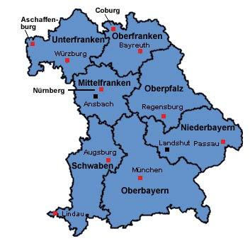 巴伐利亚州地图中文图片