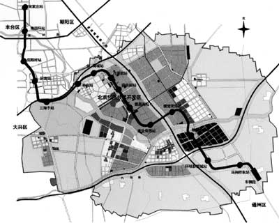 北京亦莊輕軌基本敲定線路規劃明年開建附圖